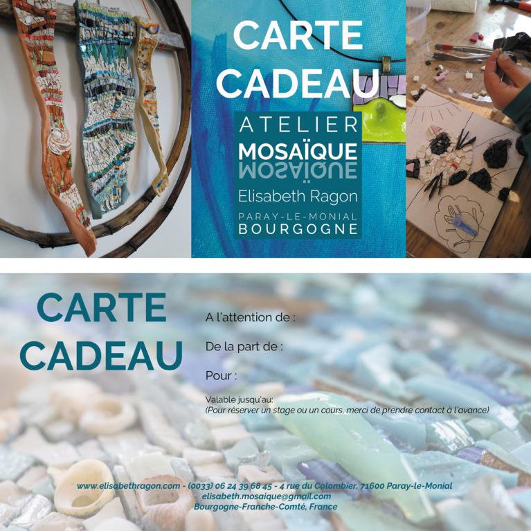 CARTE CADEAU Atelier mosaïque CARTE CADEAU Atelier mosaïque