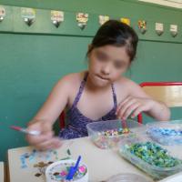 Atelier mosaïque sur le thème du recyclage, école du Careï (Menton).