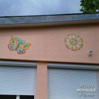 Mosaïque murale, école maternelle Pré des Crèches (Paray-le-Monial).