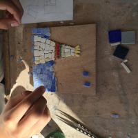 Panneau collectif sur le Québec, collège Jeanne-d'Arc (Paray-le-Monial).