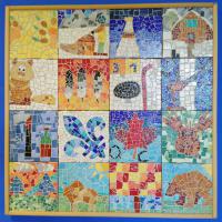 Panneau collectif sur le Québec, collège Jeanne-d'Arc (Paray-le-Monial).