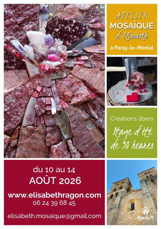 Stage août - Atelier mosaïque d'Elisabeth