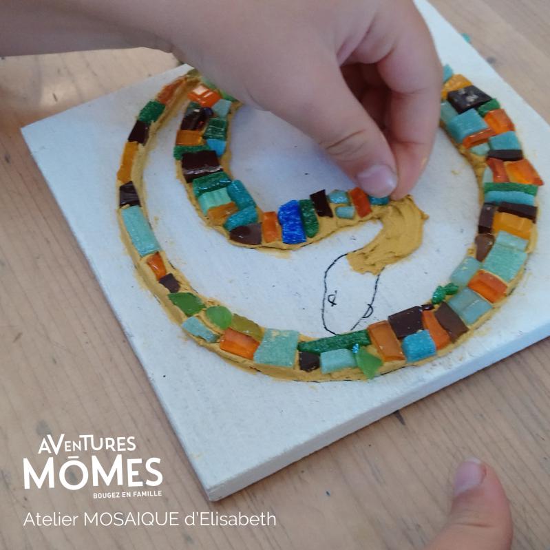 Ateliers enfants. Atelier mosaïque d'Elisabeth